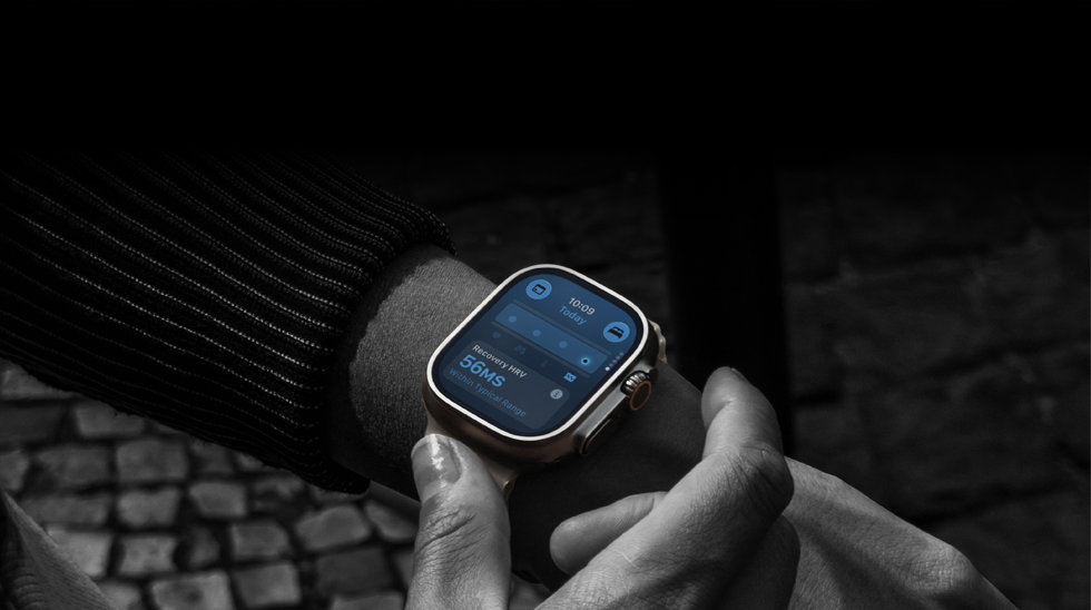Person wearing Apple Watch Ultra 4 on wrist, Daytime Vitals slightly off